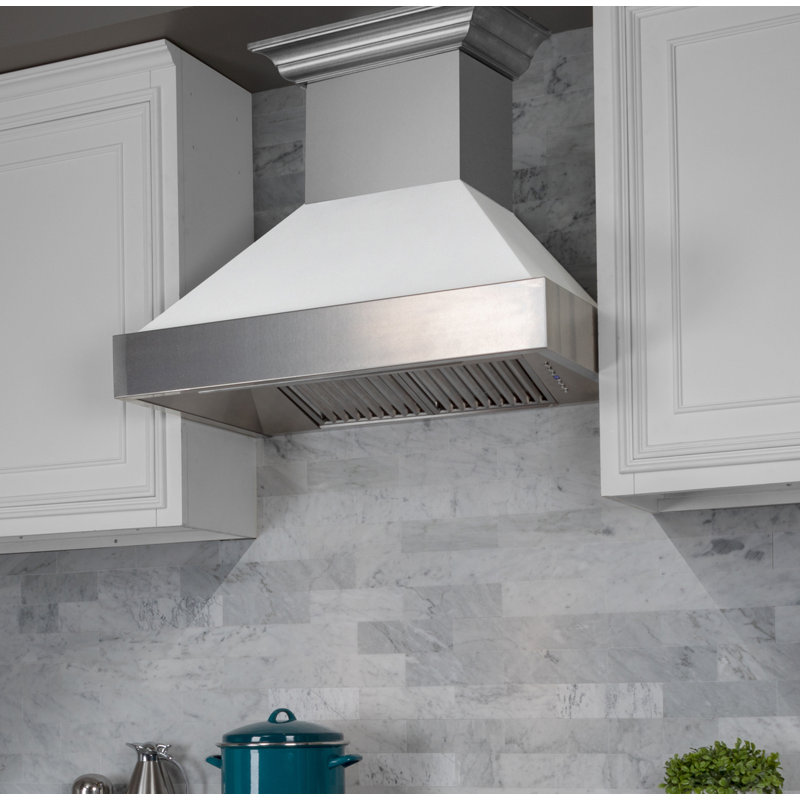 30" Fingerprint Resistant Stainless Steel Range Hood with Fingerprint Resistant Shell (8654SN-30), Red Matte