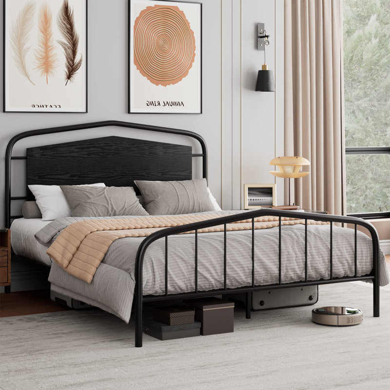 Anshika Platform Bed, Queen, Black