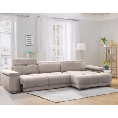 Jafiya 4 Seater Velvet Sofa Bed