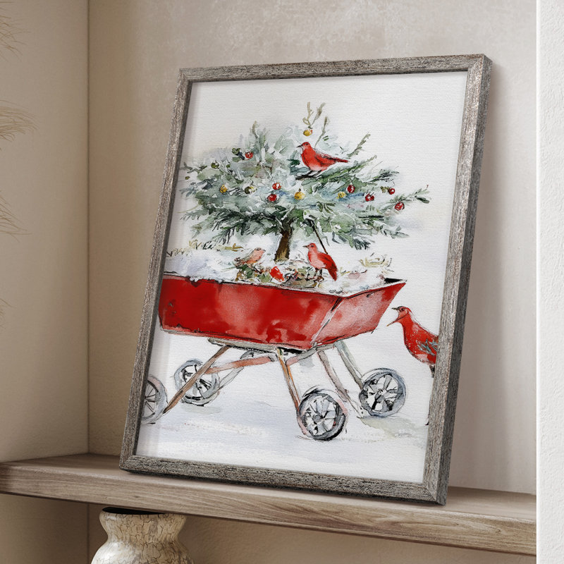 «Christmas Holiday Art Cxxxvi», reproduction d'art encadrée - bois massif, H 30 po x l 24 po