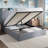 Hydraulic Lift Up Storage Upholstered Platform Bed With Shelf And Charging Station-1668359029-1668359032