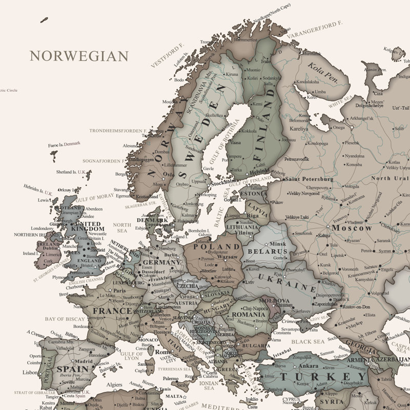 Carte du monde personnalisée à 3 épingles de terre discrète et discrète, H 48 po x l 94 po, Oui