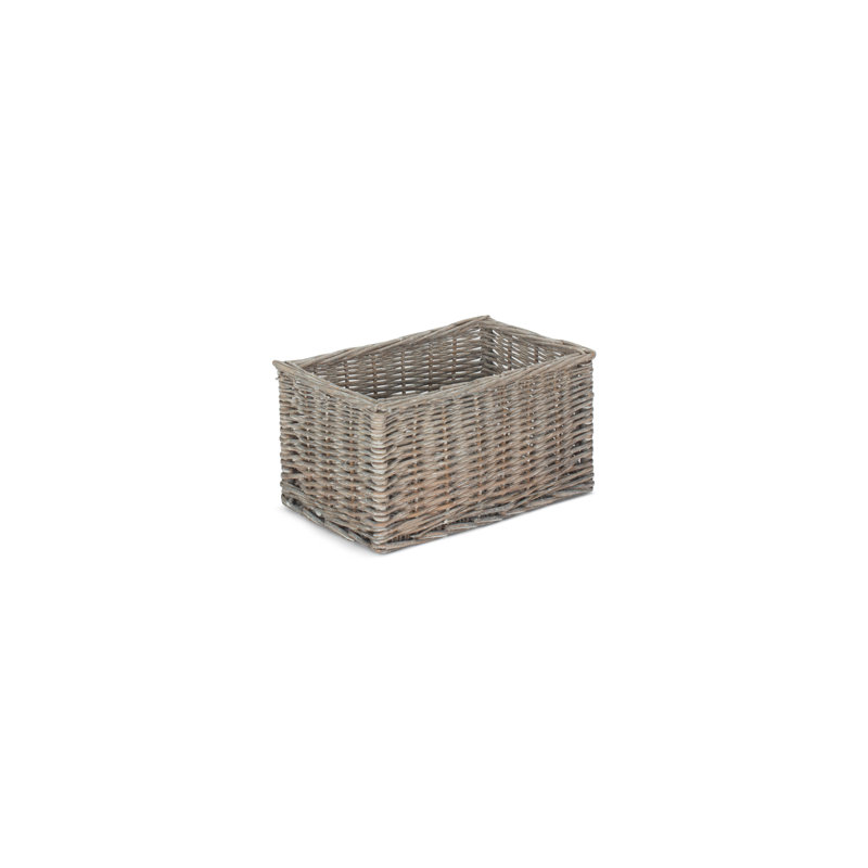 Wicker Storage Basket, 17cm H x 32cm W x 20cm D