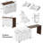 102.3" Kitchen Island with Extendable Dining Table, Kitchen Rolling Island Cart with Trash Storage Cabinet, 3-Tier Pull-Out Spice Rack-126487133