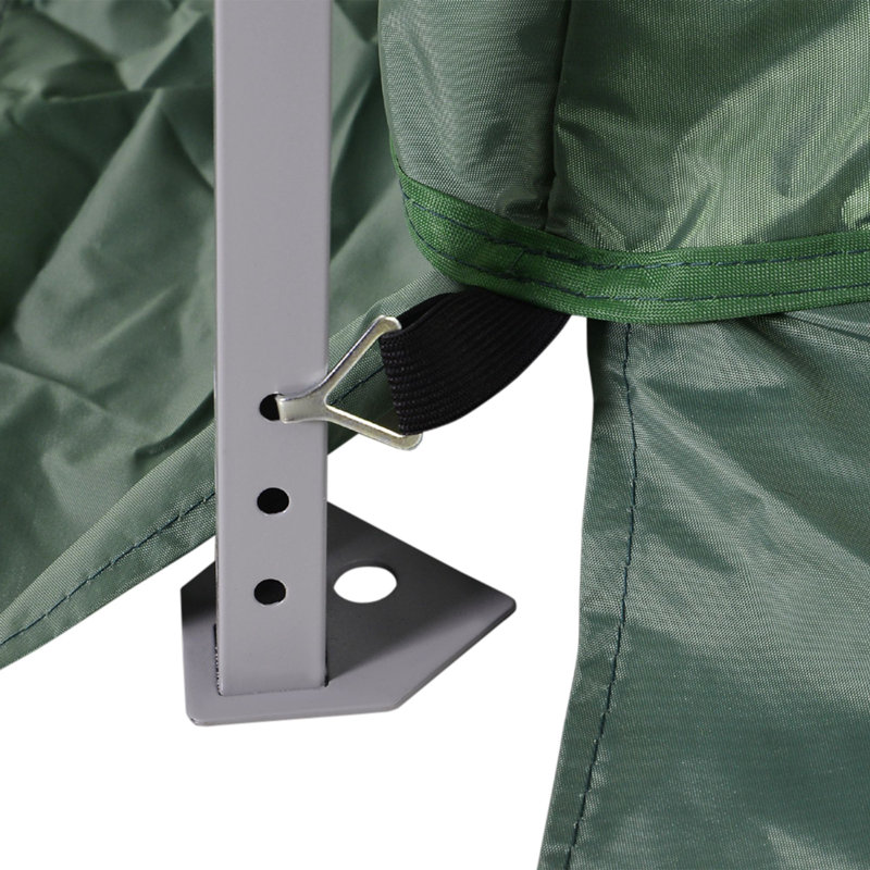 Tente à auvent avec filet Outsunny 10 pi x 10 pi, abri soleil instantané, vert