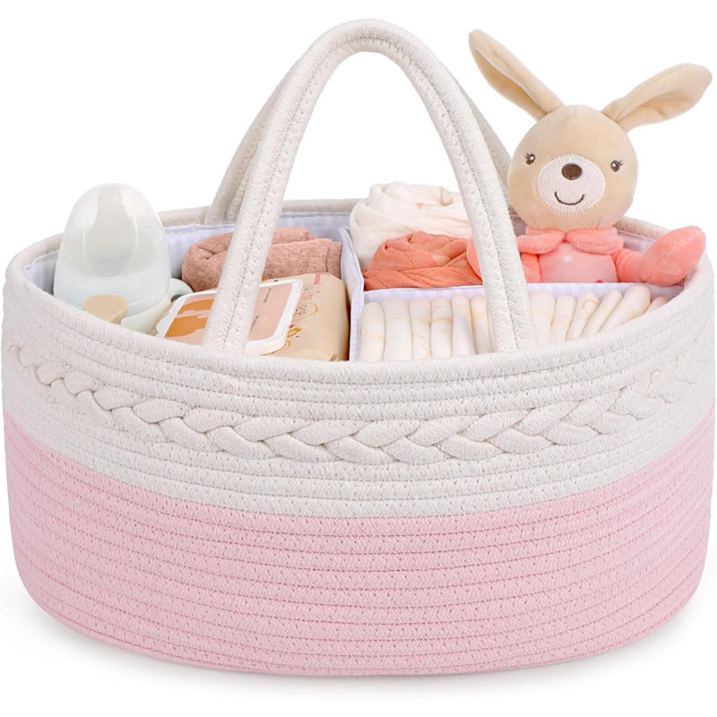 Rebrilliant Cotton Storage Bag, Pink, 18cm H x 36.1cm W x 22.1cm D