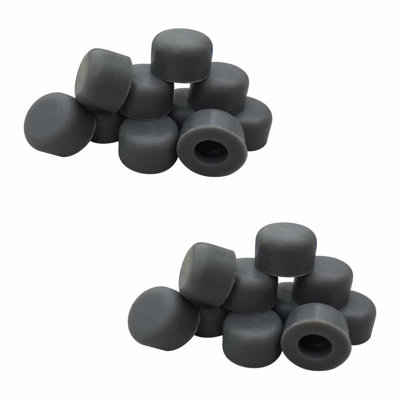 20 Grey Door Stop Bumper Tips Silicone 1/4" ID Set of 20 | Renovator's Supply