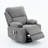 Gray Remote-Controlled Heating and Massage Assistive Recliner for Seniors-504308304