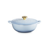 Le Creuset Enameled Cast Iron Holly Collection Traditional Chef's Oven, 4.5 Qt. - Coastal Blue