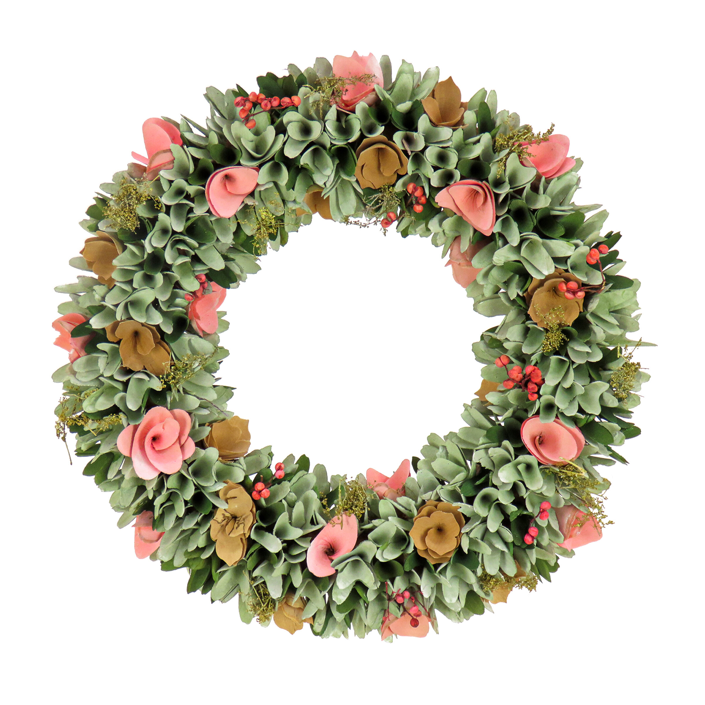 Primrue Ansuma 24 Green Handmade Faux Olive Polyester Wreath & Reviews