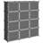 vidaXL Storage Cube Organizer Black Polypropylene 49.0 x 12.4 x 48.6 in