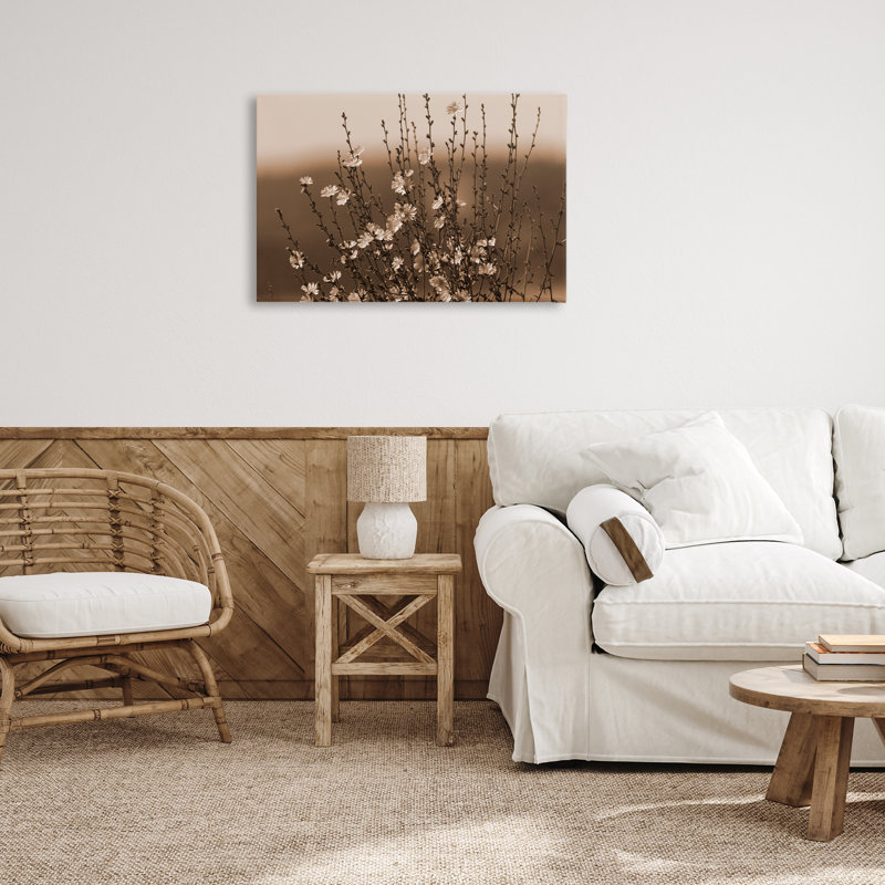  «Tiny Blooming Flowers», art mural sur toile par Nancy Crowell, H 20 po x l 30 po