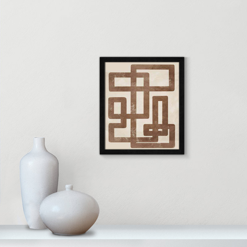 «Happy Natural Sequence I» par Marcus Prime, H 15 po x l 13 po x P 0,75 po, Cadre à texture grain de bois noir