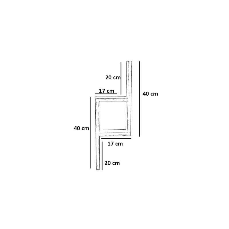 Tablette décorative 2 pièces Seiler, Chêne