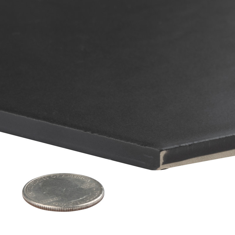 Hexatile 7" x 8" Porcelain Tile, Matte Nero