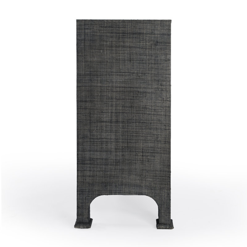 Chatham 3-Drawer Raffia 60" Sideboard, Charcoal
