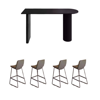 Solid wood bar table living room light luxury high