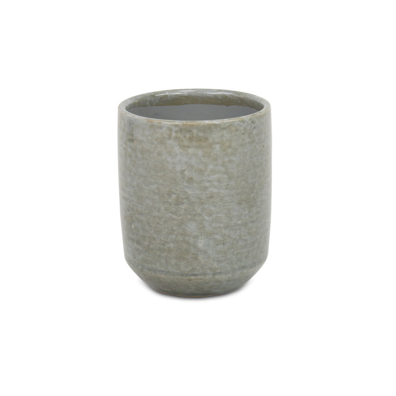 Sia Handmade Ceramic Pot Planter, Gray, 4.75" H x 4" W x 4" D