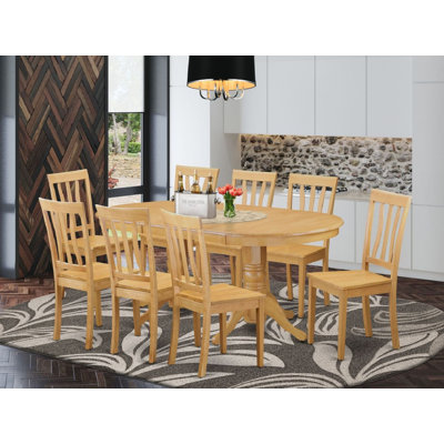 Kapteyn Extendable Rubberwood Solid Wood Dining Set by Alcott Hill