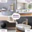 Robinet de lavabo de salle de bain à un trou - Or brossé pour grande poignée simple-122075566