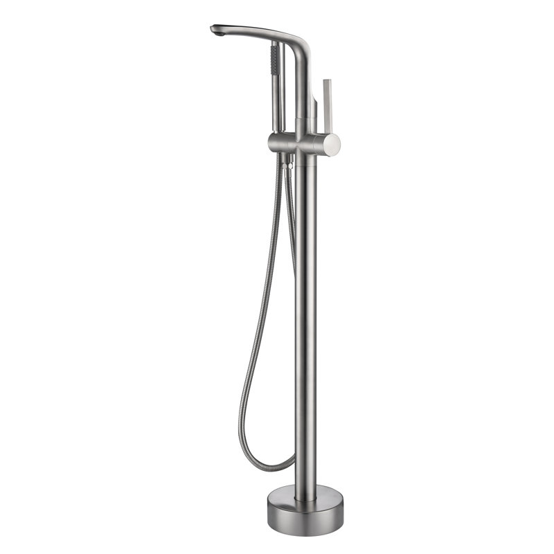 SevenFalls Floor Tub Spout with Diverter, Brushed Nickel