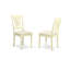 L'ensemble de mobilier de salle à manger 3 pièces comprend une table de cuisine ronde avec piédestal et 2 chaises en lin, babeurre et cerise-109975558