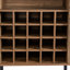 Armoire de rangement pour le vin spacieuse avec porte double et tablette amovible