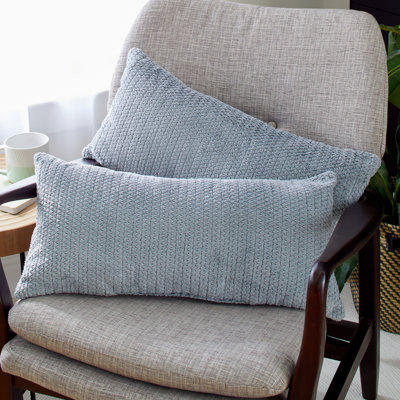 Housse de coussin rectangulaire en polyester