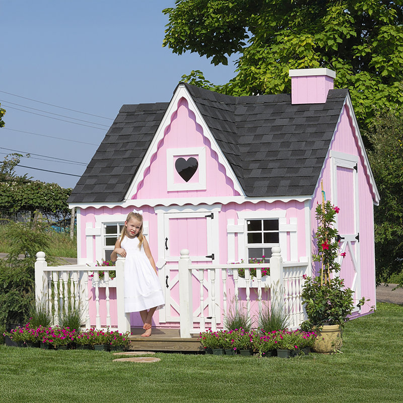 Victorian Outdoor Wood Playhouse, Yes, No, 8' x 8'