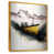 Toile avec cadre flottant or