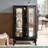 Curio Cabinet With Tempered Glass Doors, Lighted Display Cabinet With Mirrored Back Panel