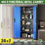 Armoire de rangement simple en acier avec serrure (H 72 po x l 32 po x P 16 po)-1210186921