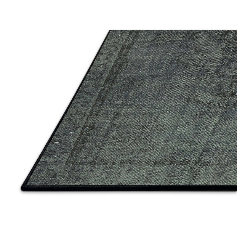 ? tapis gris/bleu traditionnel Mileti, Rectangle 2 pi x 5 pi