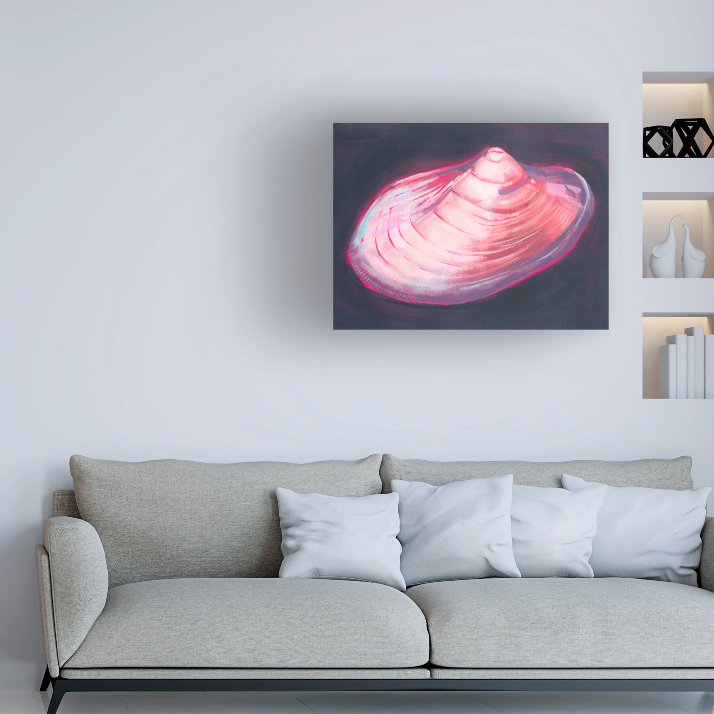 Highland Dunes Grace Popp Neon Shell I Canvas Wall Art Wayfair
