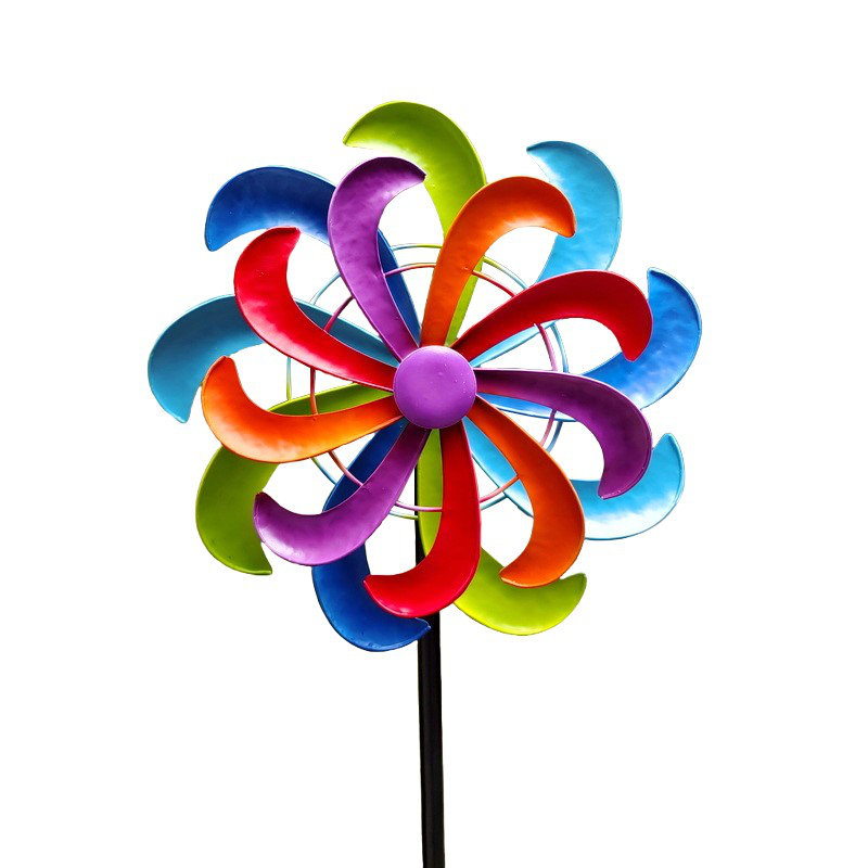 Tourne-vent 58 "en métal multicolore