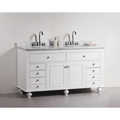 Ensemble de meuble-lavabo double 62 po Woodland
