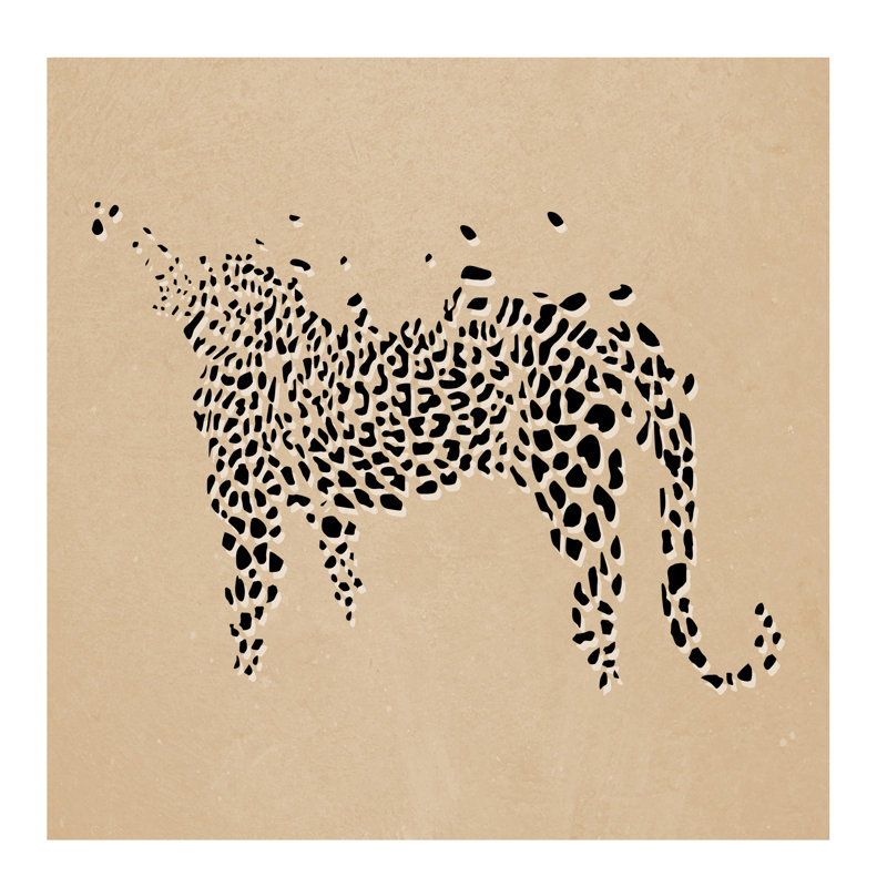 Modern Art - Leopard 1 Piece Wrapped Canvas Wall Art, 93.98 cm H x 93.98 cm W x 1.91 cm D