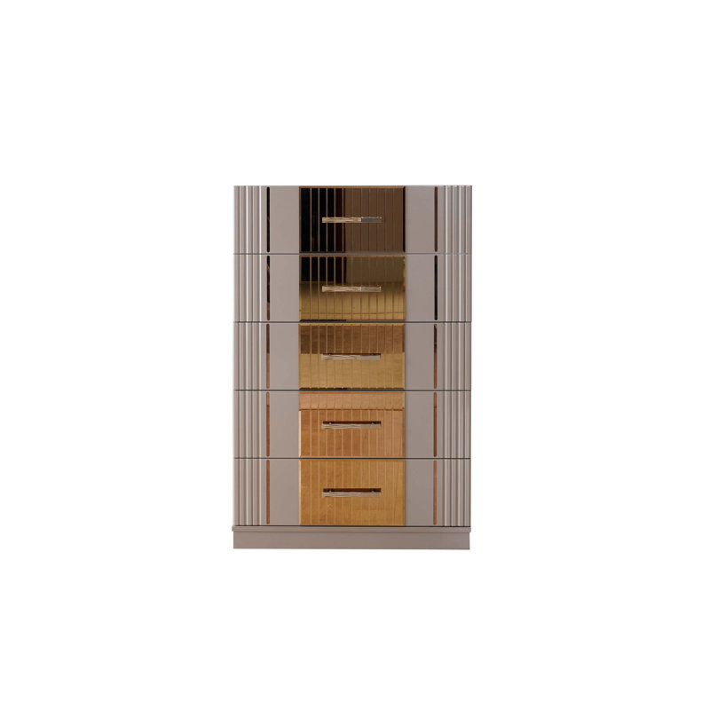 Emphasizing Slender Shape 5 Drawer Chest