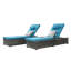 Ensemble de chaises longues d'extérieur inclinables avec table et coussins - ensemble de 2 -1205713231