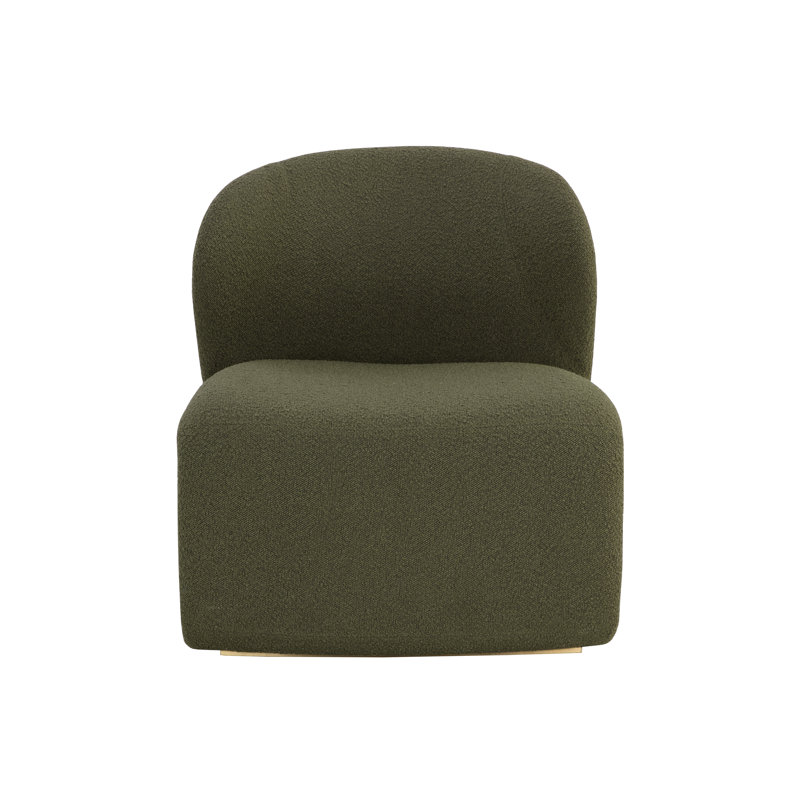 Lounge Chair, Green Polyester
