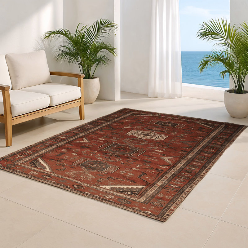 Tapis turc intérieur et extérieur brun, Rectangle 5 pi x 7 pi