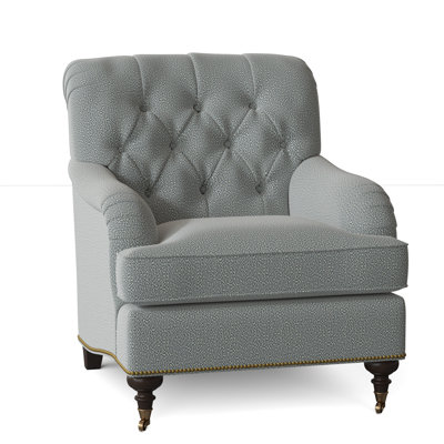 Fauteuil à coussin en duvet capitonné Devan