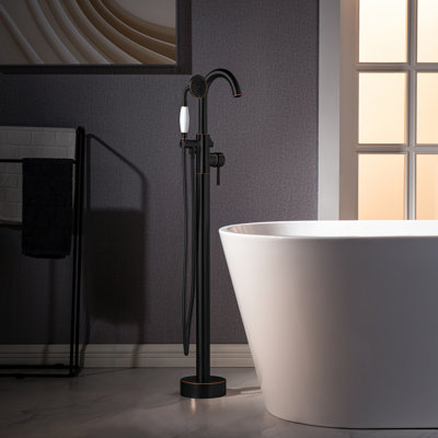 Single Handle Floor Mounted Freestanding Tub Faucet