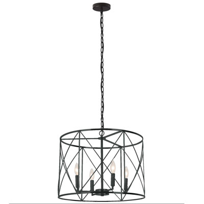 Lustre géométrique à 4 lumières Azizul