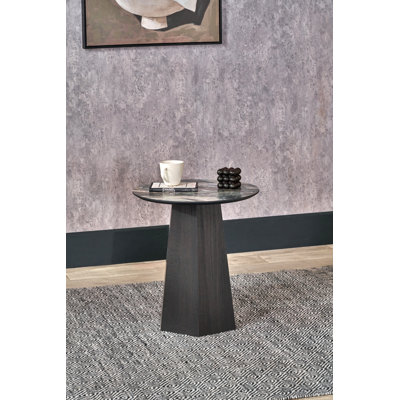 Teaisha Pedestal End Table