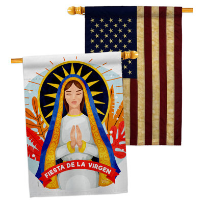 Drapeau de maison en polyester à 2 côtés 40 x 28 po