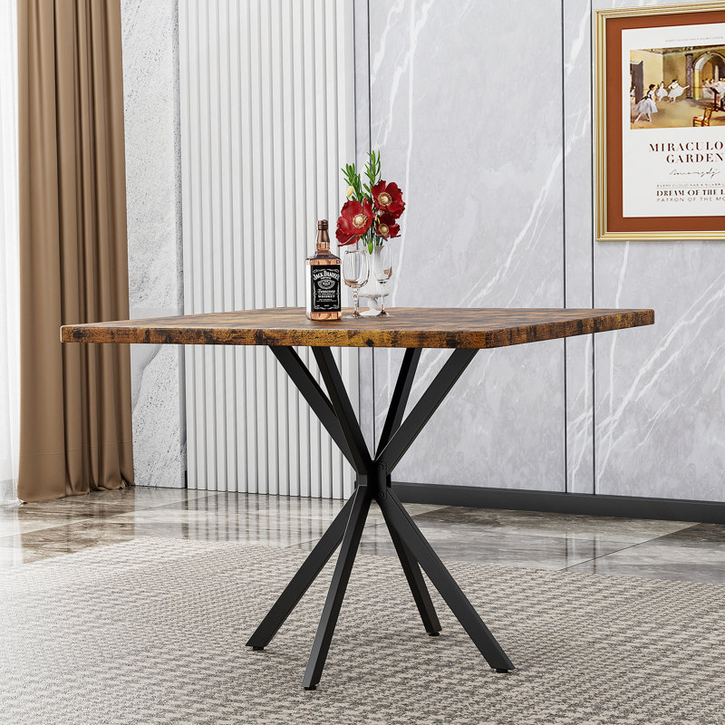 Table de salle à manger carrée, table de salle à manger carrée moderne pour 4 à 6 personnes