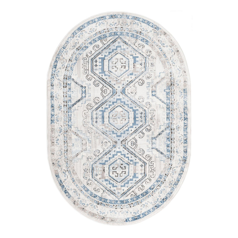 Fleeton Oriental Indoor Rug, Oval 4'1" x 6'1"