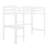 Rubber Wood Loft Bed Frame With Built-In Desk,Safety Guardrail And Ladder-1424732163