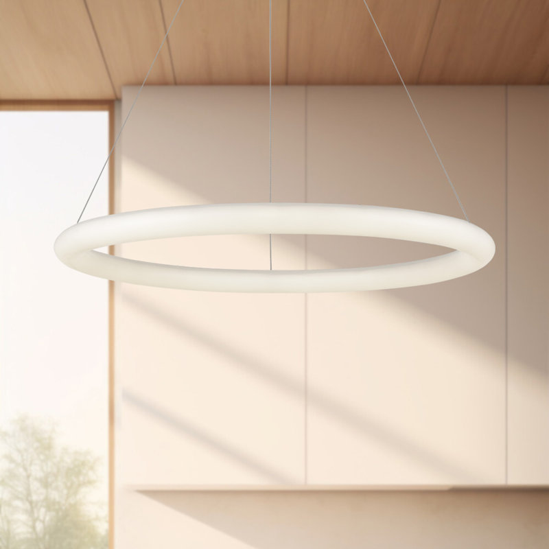 1 - Light LED Pendant, 2.5" H x 40" W x 40" D